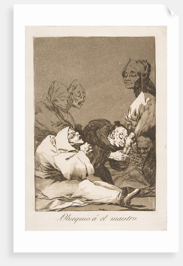 Plate 47 from 'Los Caprichos':A gift for the master, 1799 by Francisco Goya