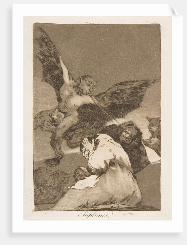 Plate 48 from' Los Caprichos': Tale-Bearers-Blasts of Wind, 1799 by Francisco Goya
