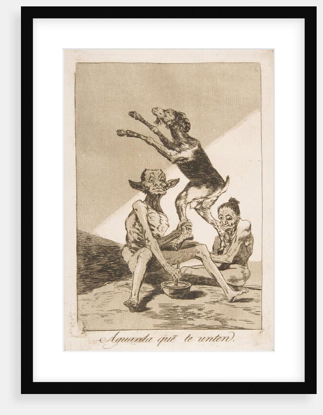 Plate 67 from 'Los Caprichos': Wait till you've been anointed, 1799 by Francisco Goya