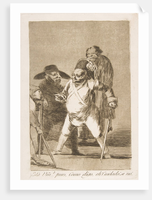 Plate 76 from 'Los Caprichos':You understand?… well, as I say… eh! Look out! otherwise…, 1799 by Francisco Goya