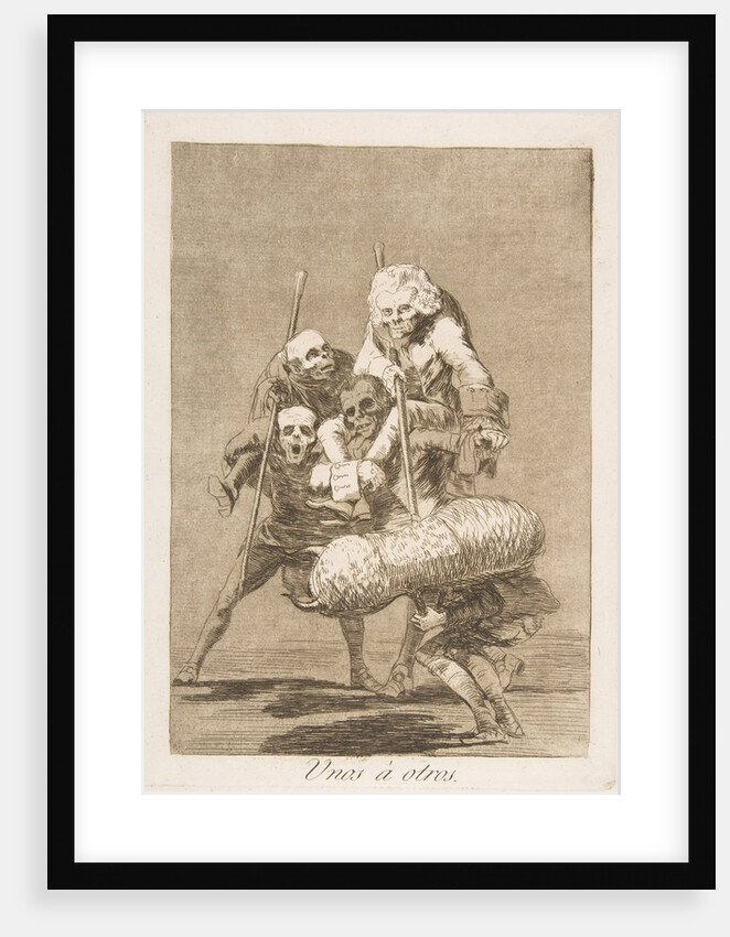 Plate 77 from 'Los Caprichos':What one does to another, 1799 by Francisco Goya