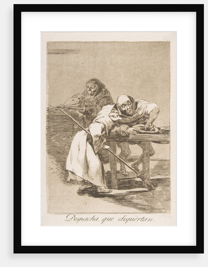 Plate 78 from 'Los Caprichos': Be quick, they are waking up, 1799 by Francisco Goya