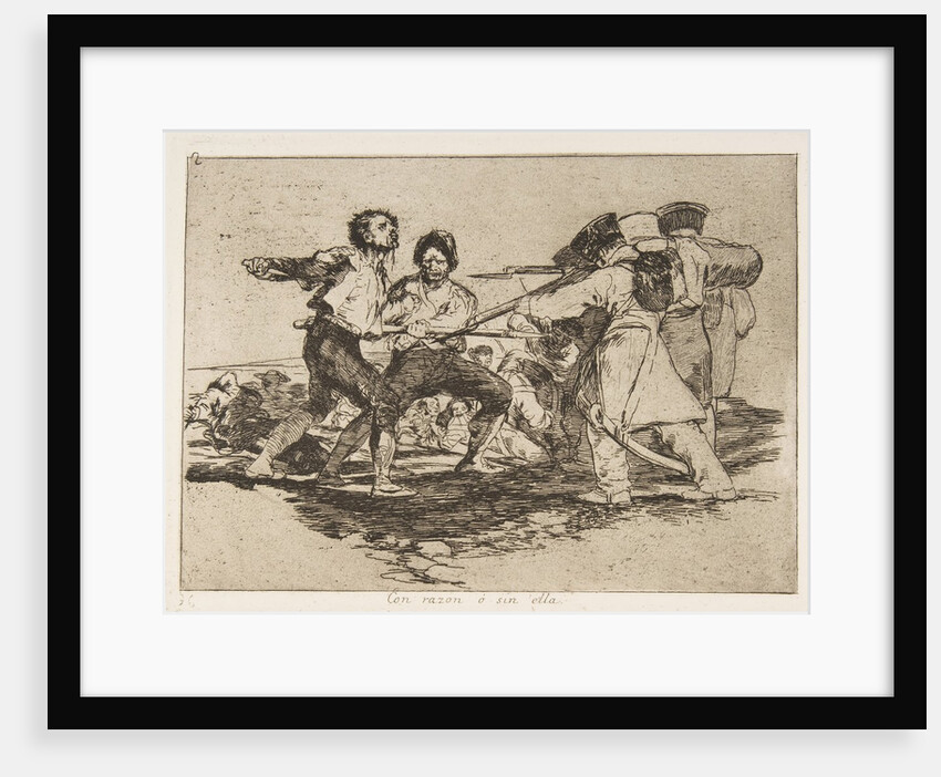Plate 2 from 'The Disasters of War': 'Rightl…, 1810 by Francisco Goya