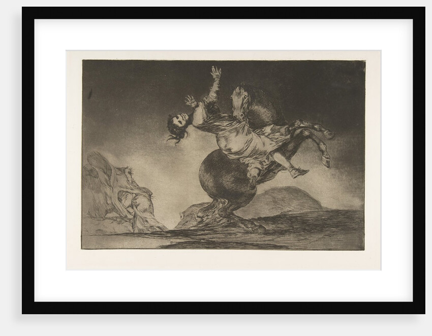 Plate 10 from the 'Disparates': The horse abductor , ca. 1816-23 by Francisco Goya
