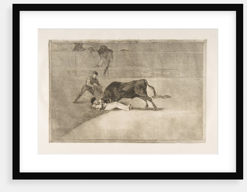 Plate 33 from the 'Tauromaquia': The unlucky death of Pepe Illo in the ring at Madrid., 1816 by Francisco Goya