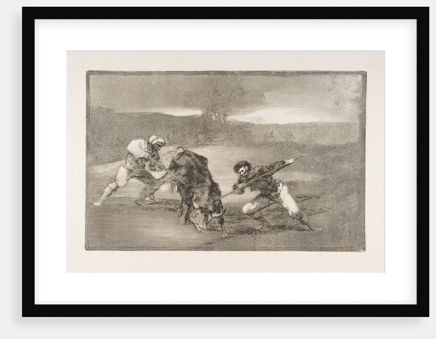 Plate 2 of the 'Tauromaquia': Another way of hunting on foot, 1816 by Francisco Goya
