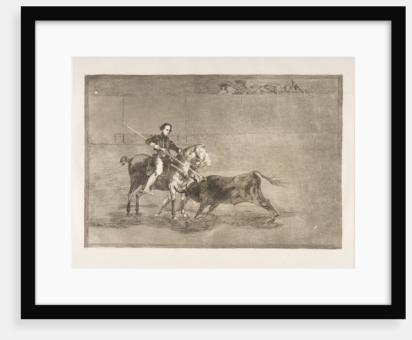 Plate 22 from the 'Tauromaquia':Manly courage of the celebrated Pajuelera in [the ring] at…, 1816 by Francisco Goya