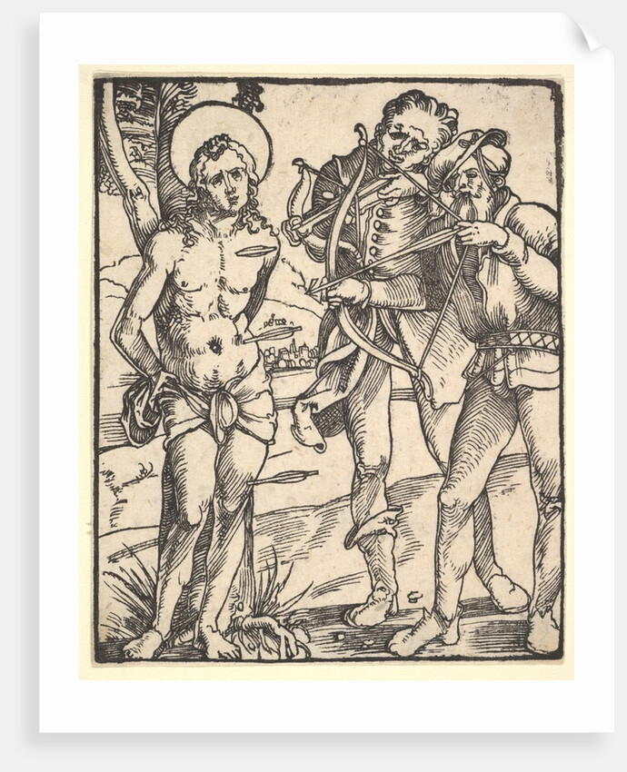 Martyrdom of St. Sebastian with Two Crossbow Men by Hans Baldung