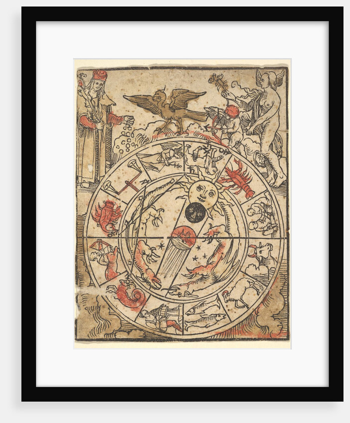 Chart of the Signs of the Zodiac with Venus, Cupid, and a Bishop Saint by Hans Baldung