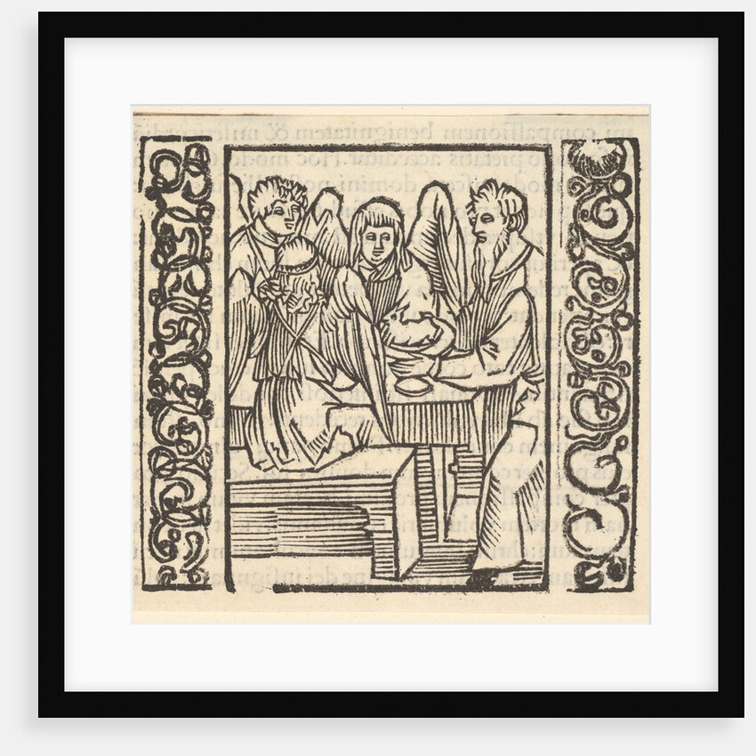 Angels Served at a Table, illustration from Speculum Passionis, 1507, 1507 by Hans Baldung
