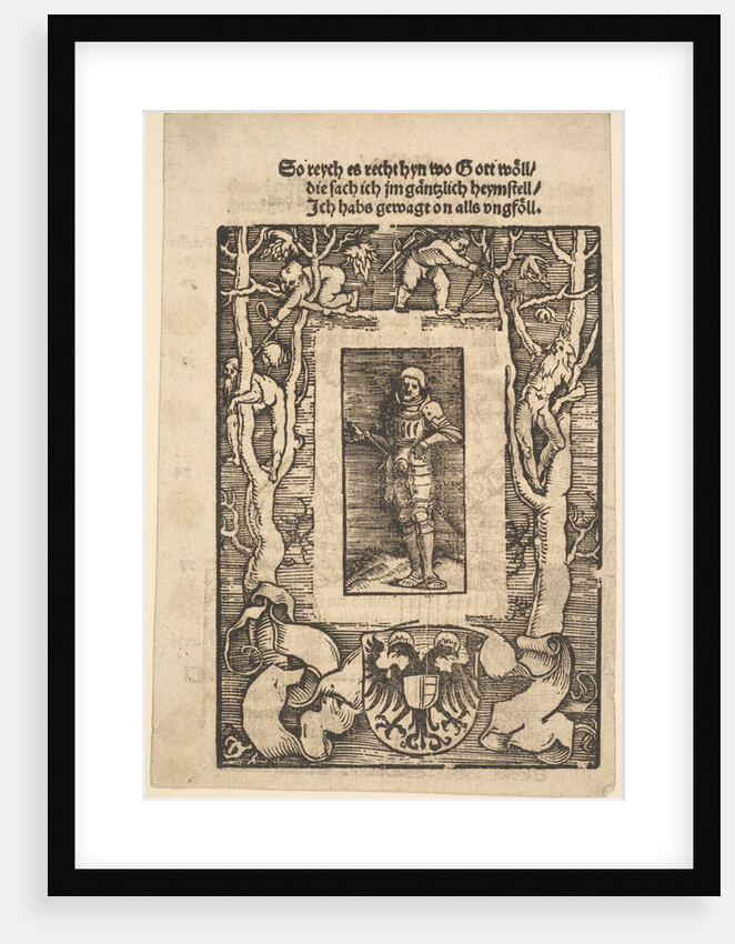 Title Border with Man in Armor in Center, 1513 by Hans Baldung