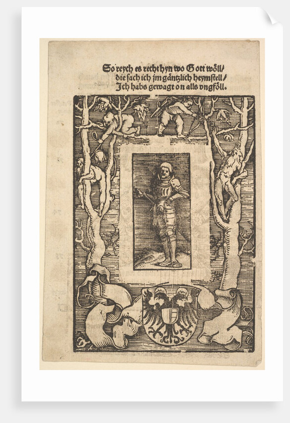 Title Border with Man in Armor in Center, 1513 by Hans Baldung