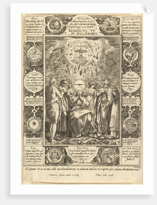 Benedicta tu in Mulieribus, from Christian and Profane Allegories by Hendrik Goltzius