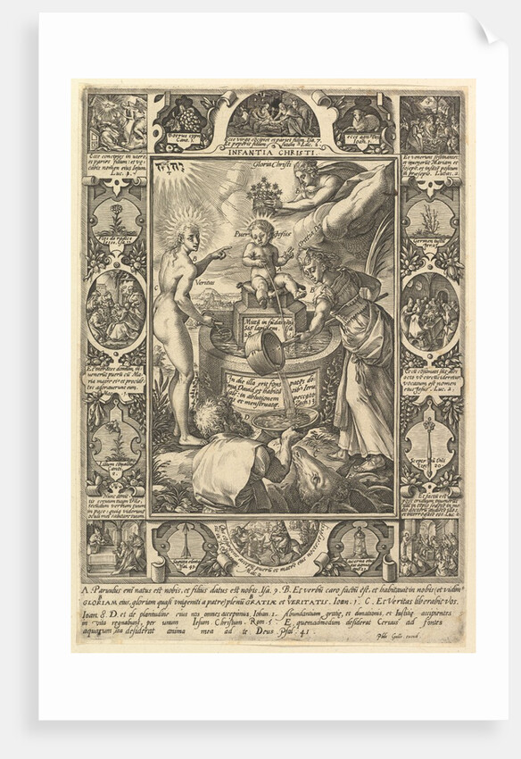 The Infant Christ, from Allegorical Scenes on the Life of Christ, from Christian and Profane A… by Hendrik Goltzius