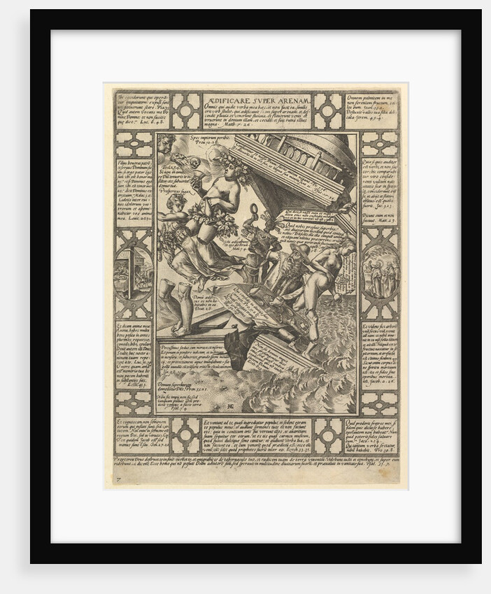 Aedificare Super Arenam, from Allegories of the Christian Faith, from Christian and P…, 1575-1617 by Hendrik Goltzius