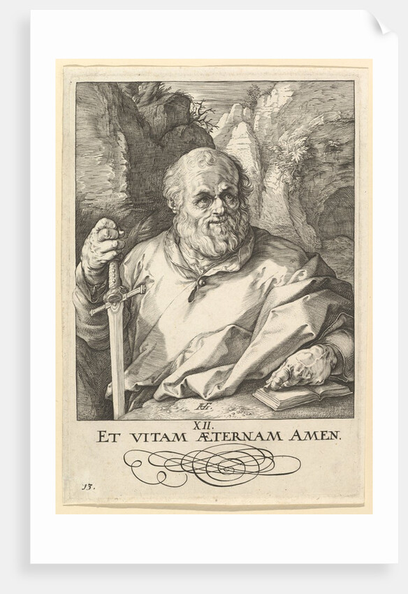 St. Matthias, from Christ, the Apostles and St. Paul with the Creed, ca. 1589 by Hendrik Goltzius
