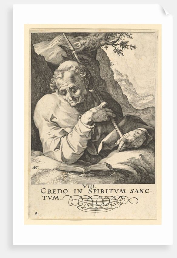 St. Matthew, from Christ, the Apostles and St. Paul with the Creed, ca. 1589 by Hendrik Goltzius