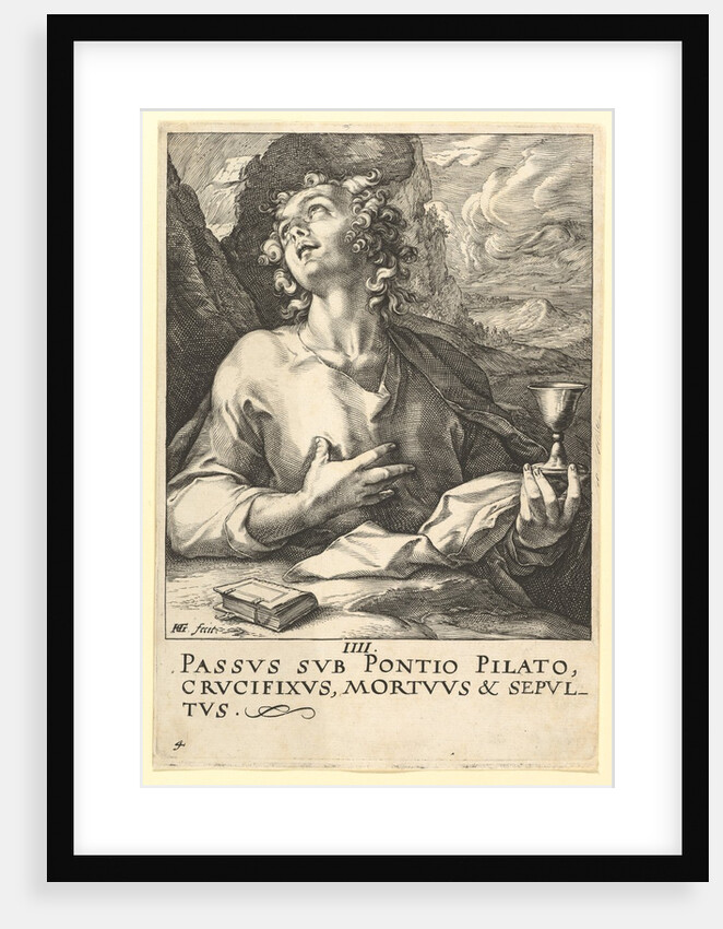St. John, from Christ, the Apostles and St. Paul with the Creed, ca. 1589 by Hendrik Goltzius