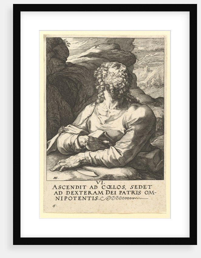 St. Bartholomew, from Christ, the Apostles and St. Paul with the Creed, ca. 1589 by Hendrik Goltzius