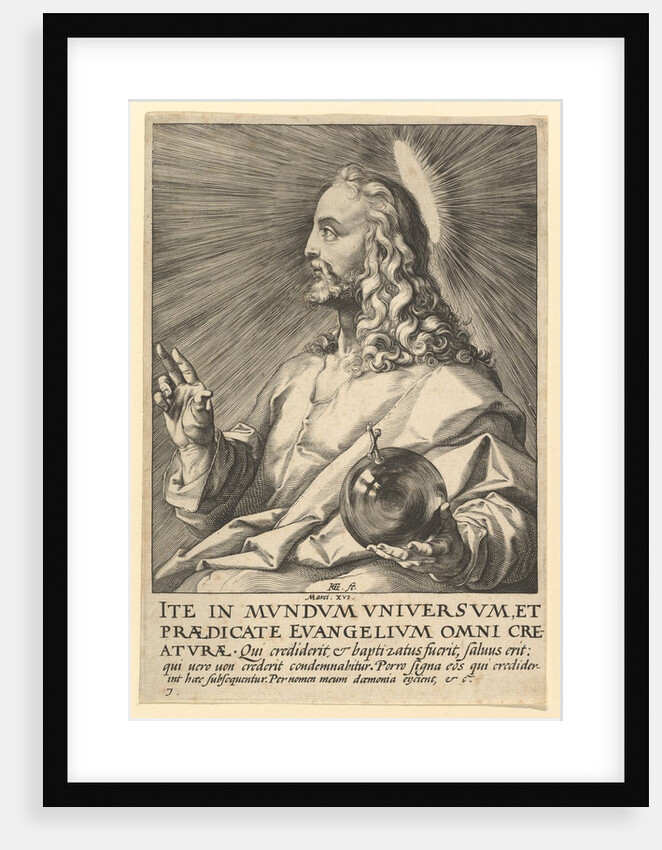 Christ, from Christ, the Apostles and St. Paul with the Creed, ca. 1589 by Hendrik Goltzius