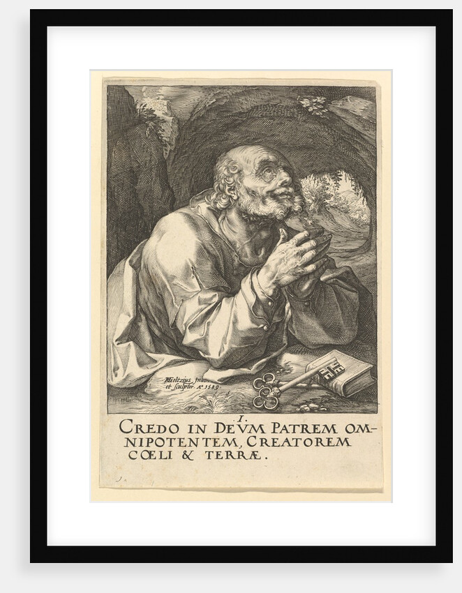 St. Peter, from Christ, the Apostles and St. Paul with the Creed, 1589 by Hendrik Goltzius