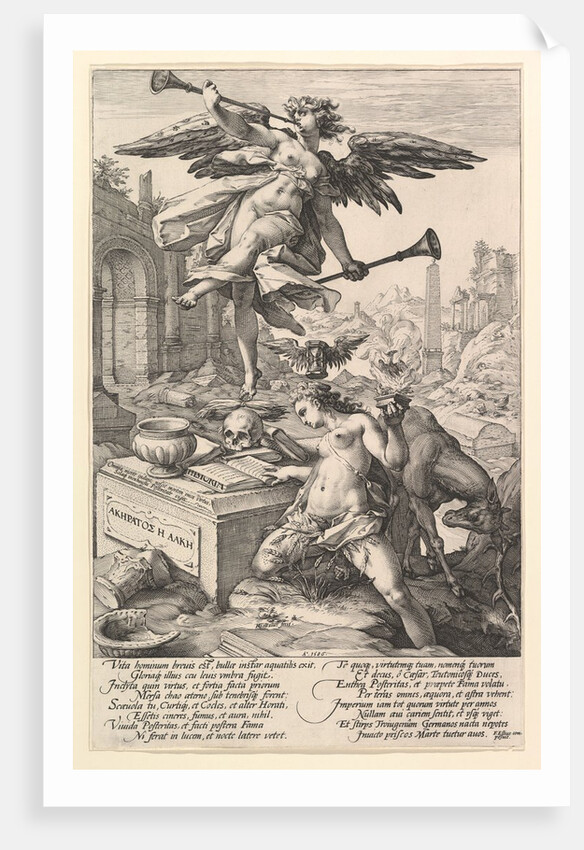 Fame and History, from the series The Roman Heroes, 1586 by Hendrik Goltzius