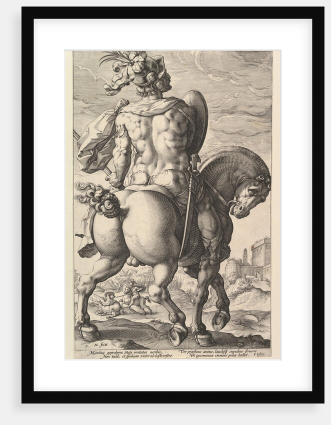 Titus Manlius, from the series The Roman Heroes, 1586 by Hendrik Goltzius