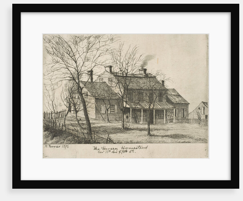 The Harsen Homestead, Corner of 10th Avenue and 70th Street, 1876 by Henry Farrer