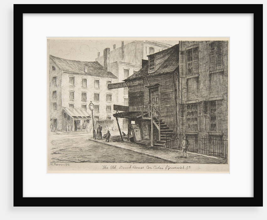 The Old Beach House, Corner of Cedar and Greenwich Streets, 1874 by Henry Farrer