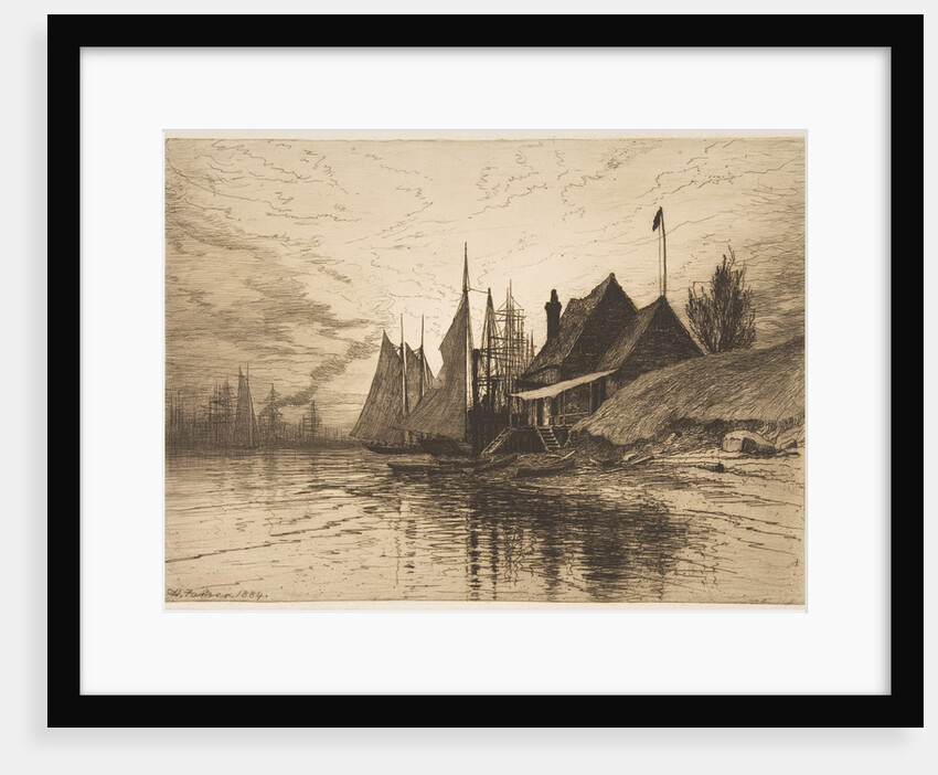 Evening, New York Harbor, 1884 by Henry Farrer
