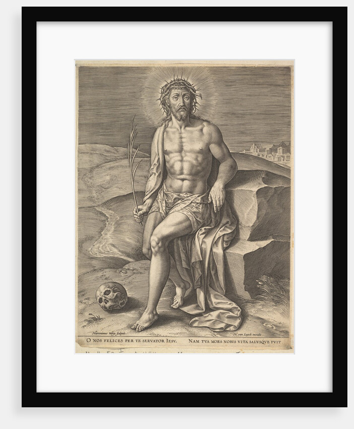 Christ Sitting on the Cold Stone, before ca. 1586 by Hieronymous Wierix