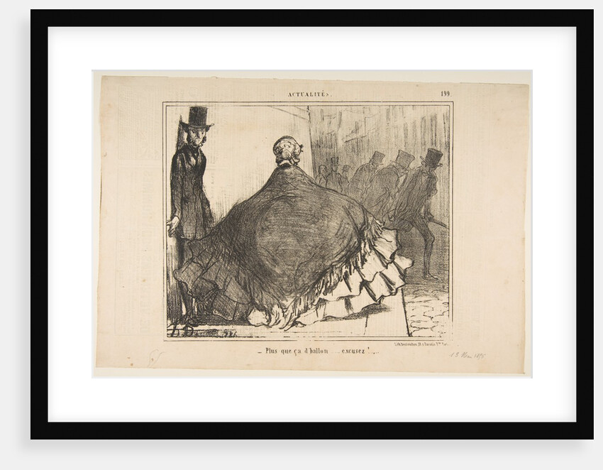 Plus que ça d'ballon…excusez!, from Actualités, published in Le Charivari, June…, June 13, 1855 by Honore Daumier