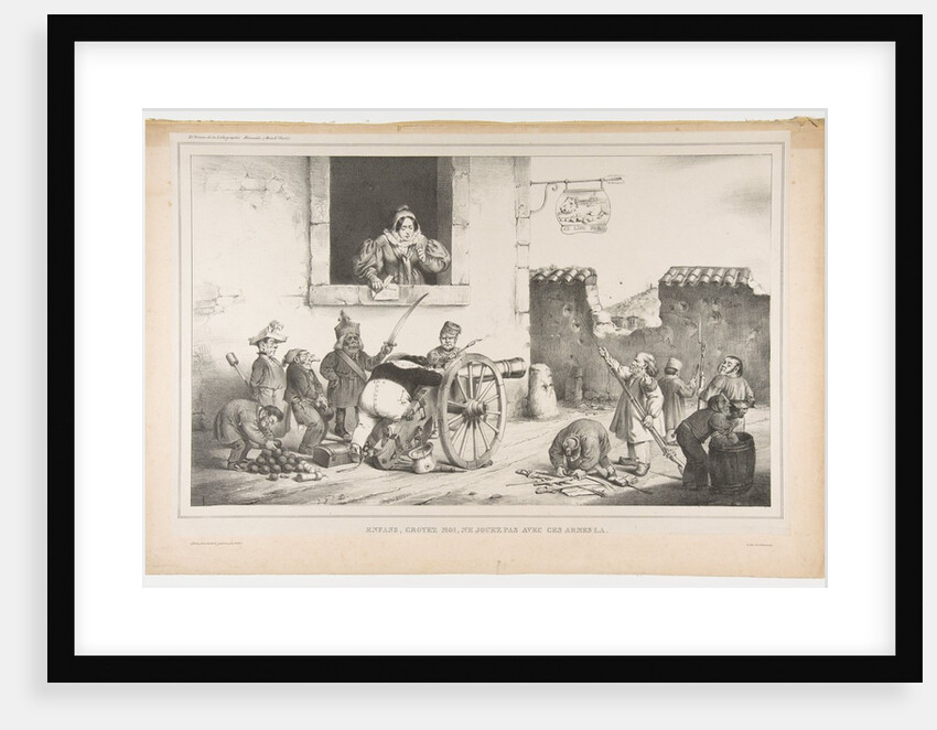 Children, Obey Me, Do Not Play With Those Weapons, April 1834 by Jean Ignace Isidore Gerard/Auguste Desperret