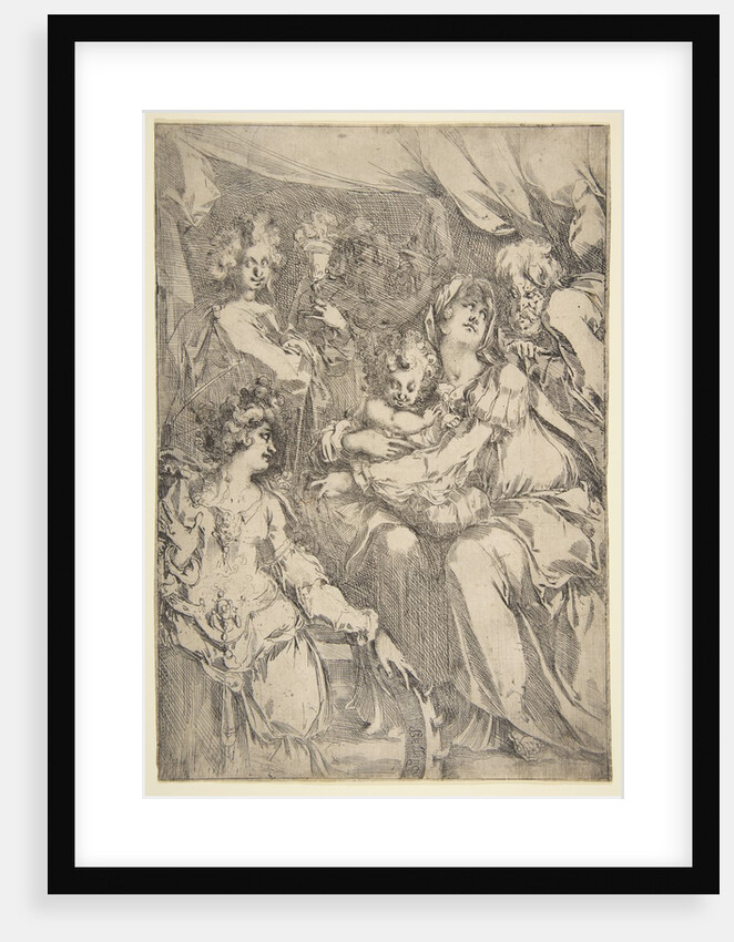 The Holy Family with Saint Catherine, Saint John the Evangelist and an Angel, 1612-16 by Jacques Bellange