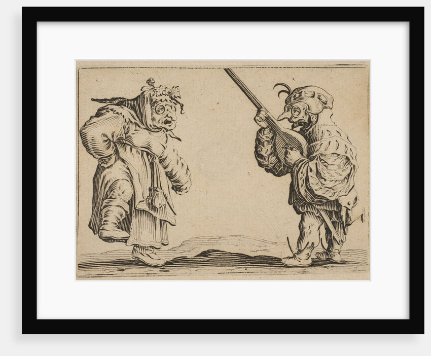 Les Danseurs au Luth, from Les Caprices Series B, The Nancy Set, 1617-20 by Jacques Callot