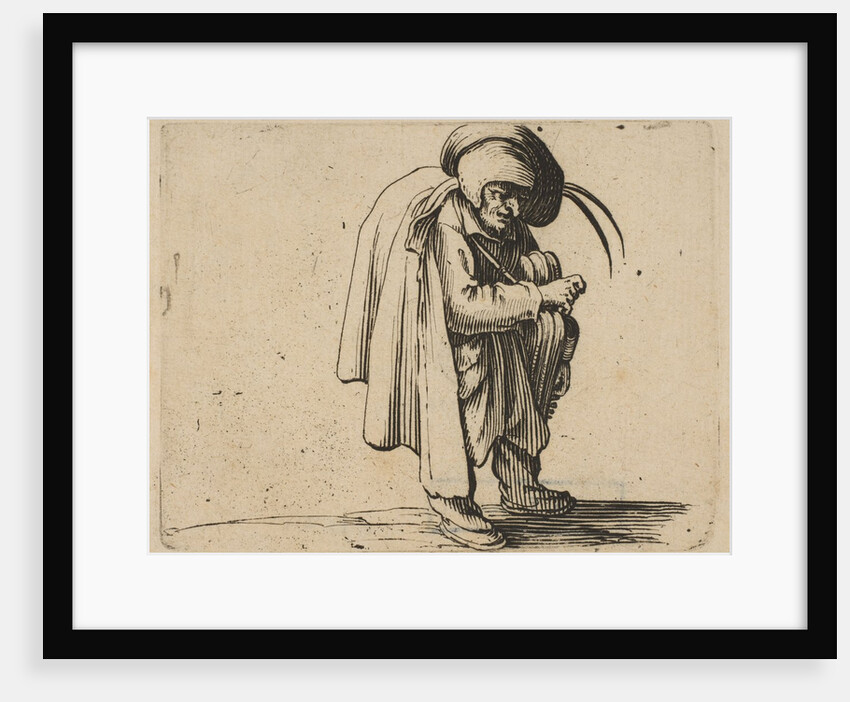 Le Jouer de Vielle, from Varie Figure Gobbi, suite appelée aus…, 1616-22 by Jacques Callot