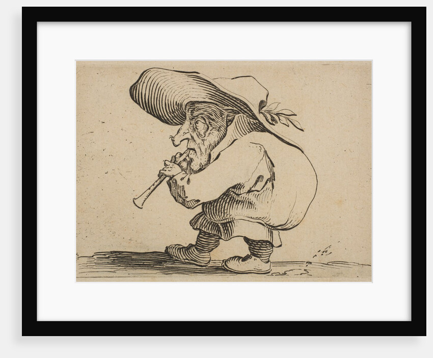 Le Joueur de Flageolet, from Varie Figure Gobbi, suite appelée a…, 1616-22 by Jacques Callot