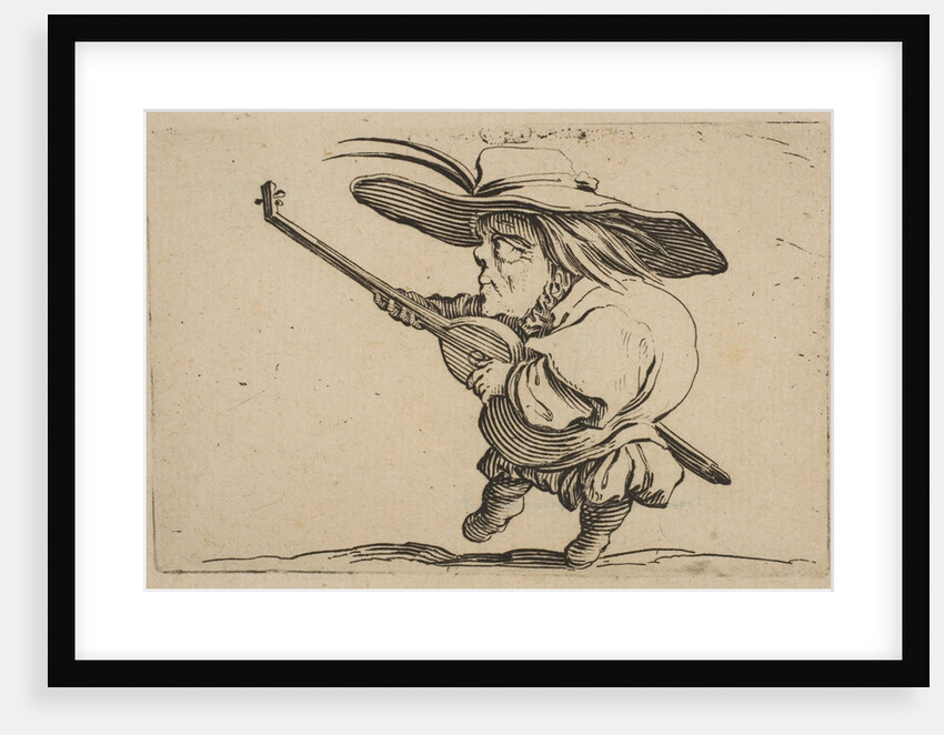 Le Joeuer de Luth, from Varie Figure Gobbi, suite appelée aussi Les B…, 1616-22 by Jacques Callot