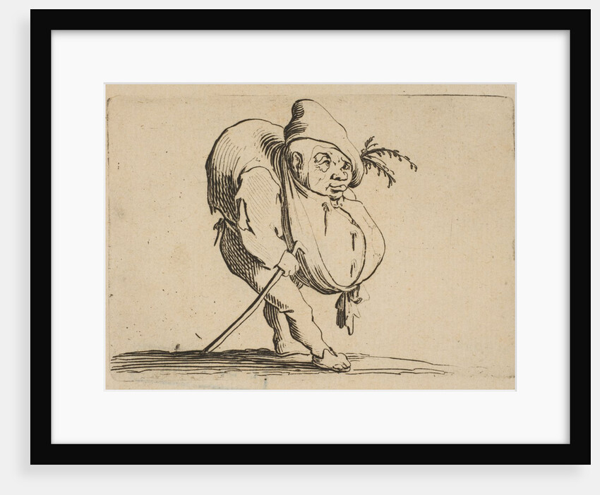 Le Bossu a La Canne, from Varie Figure Gobbi, suite appelée…, 1616-22 by Jacques Callot