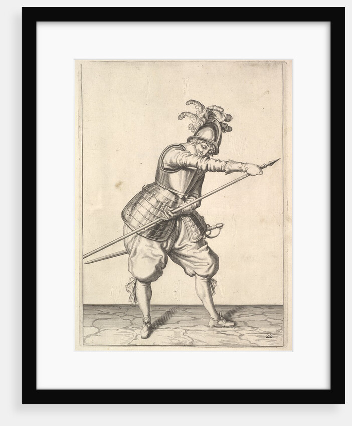 A soldier sliding his right hand along the training-pike, from the Lansquenets series, plate 2… by Unknown