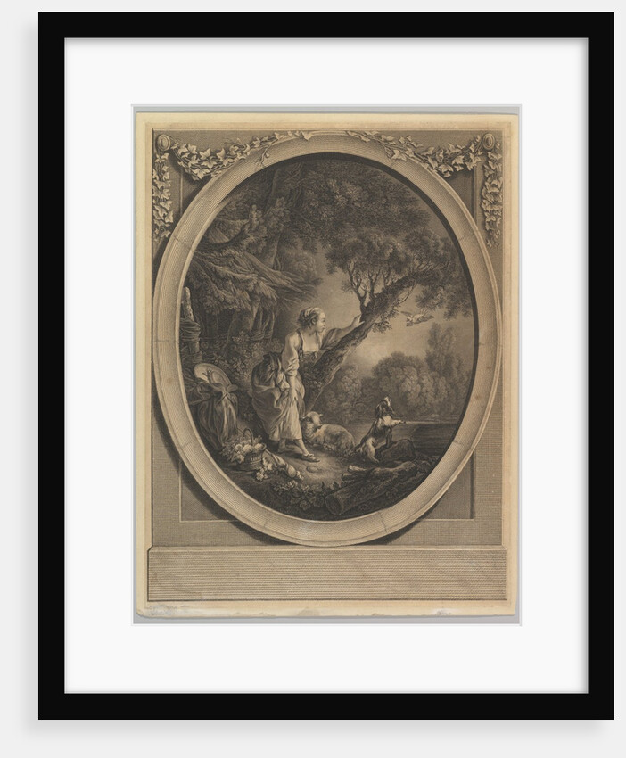L'Arrivée du Courier, 18th century by Jacques Firmin Beauvarlet/Francois Boucher