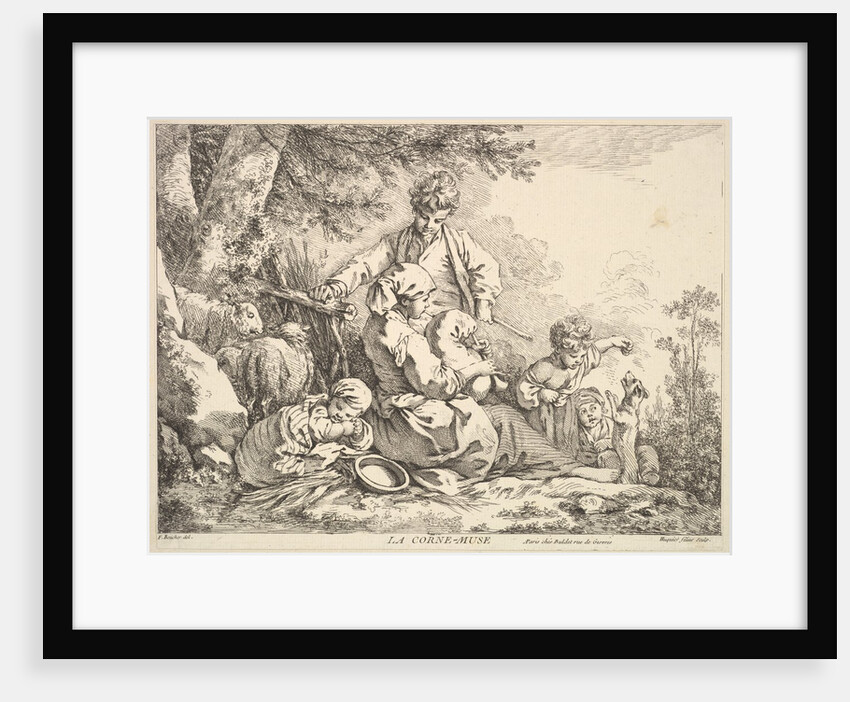 Bagpipes, mid to late 18th century by Jacques Gabriel Huquier