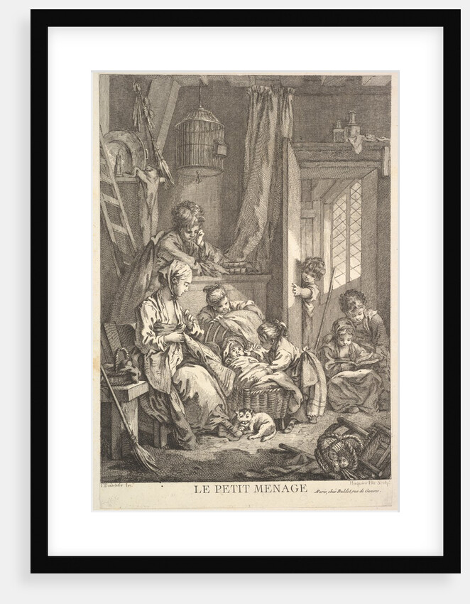 The Small Household, mid to late 18th century by Jacques Gabriel Huquier