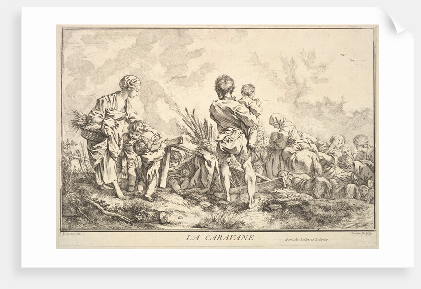 The Caravan, mid to late 18th century by Jacques Gabriel Huquier
