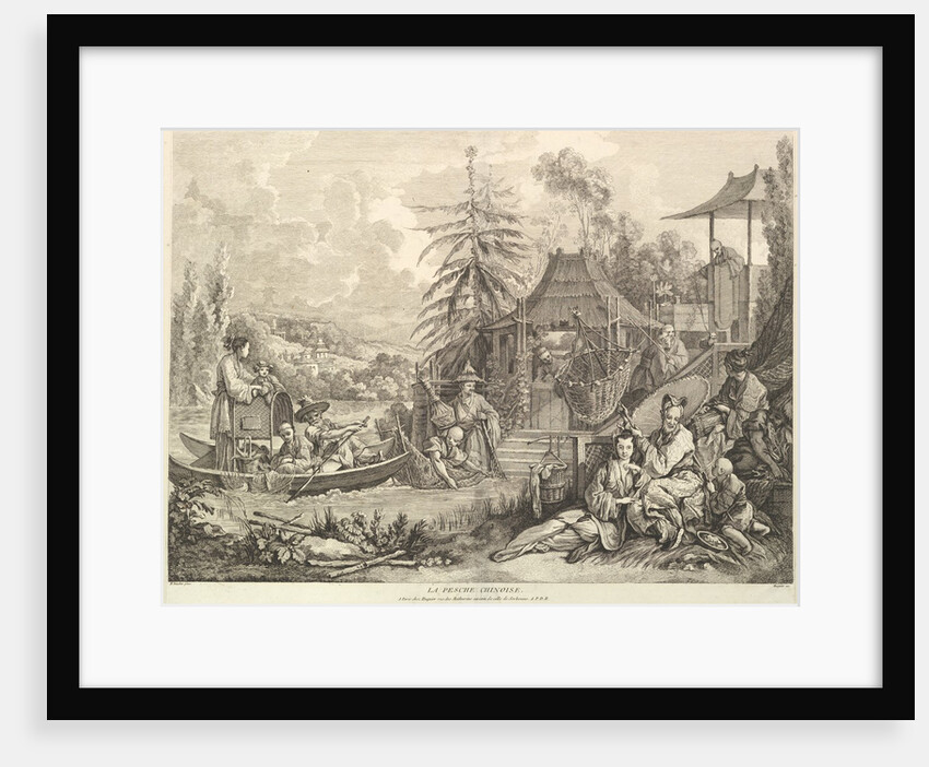 La pesche chinoise, from Chinoiseries, after 1743 by Jacques Gabriel Huquier