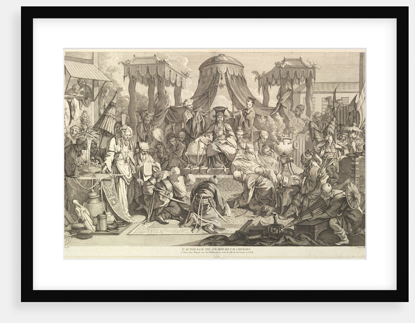 L'audience de l'Empereur chinois, from Chinois…, after 1743 by Jacques Gabriel Huquier