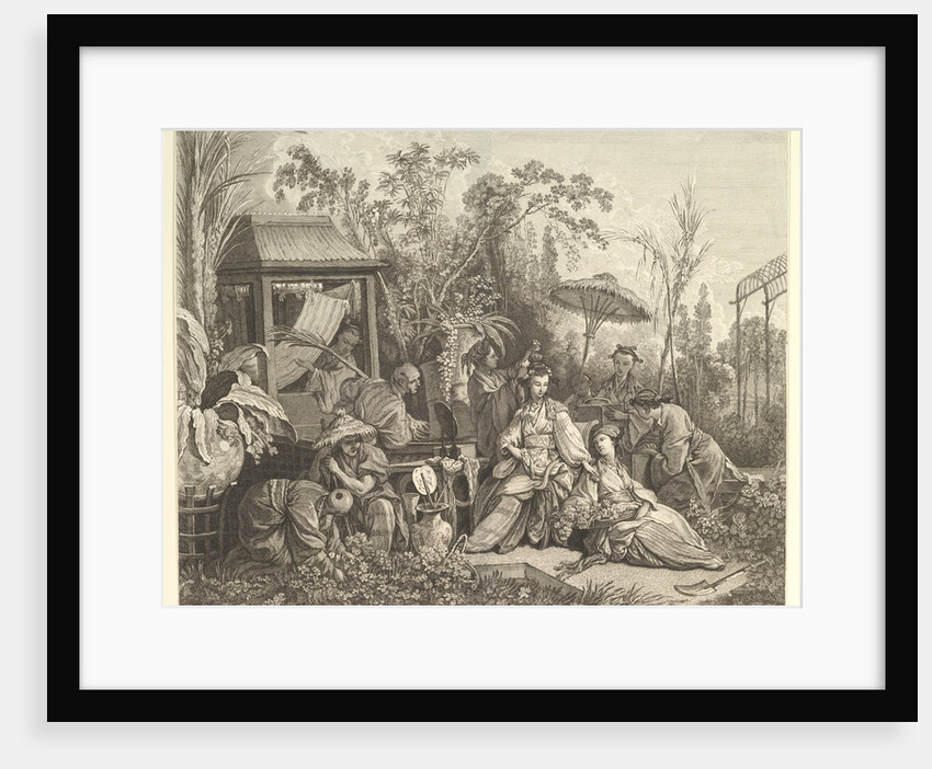 Le Jardin Chinoise, from Chinoiseries, after 1743 by Jacques Gabriel Huquier