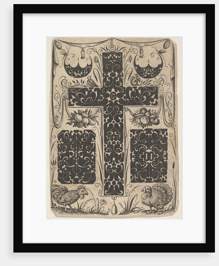 Latin Cross with Birds and Smaller Motifs, ca. 1614-19 by Jacques Hurtu
