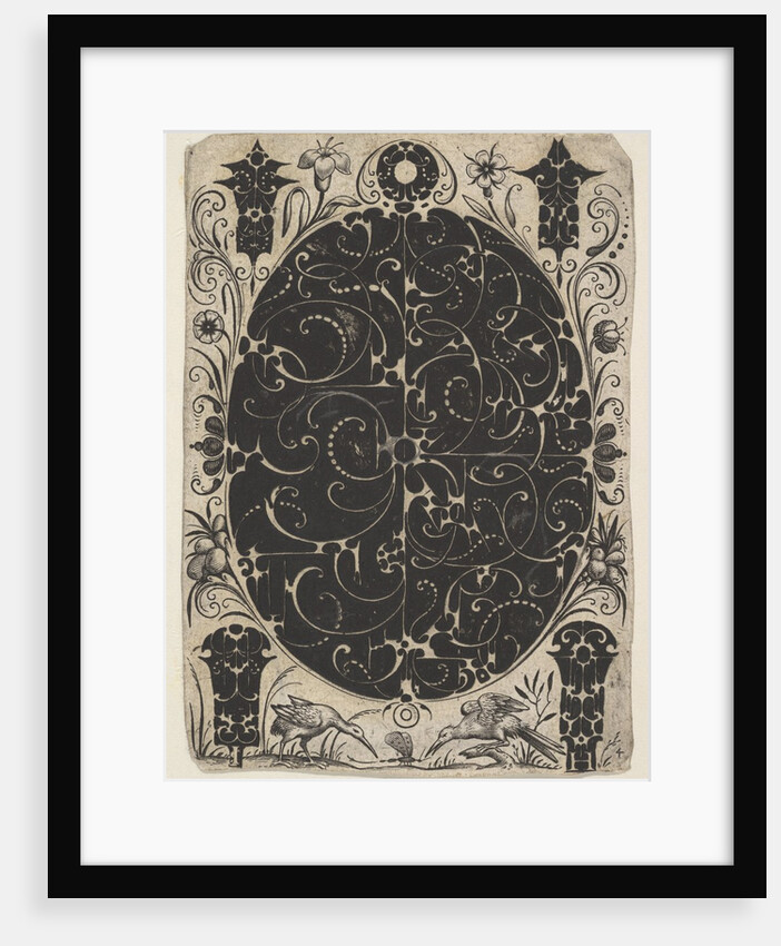 Oval Case Decorated with Schweifwerk in Two Variants, Surrounded by Smaller Motifs…, ca. 1614-19 by Jacques Hurtu