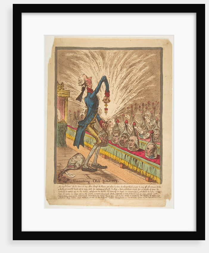 Uncorking Old Sherry, March 10, 1805 by James Gillray